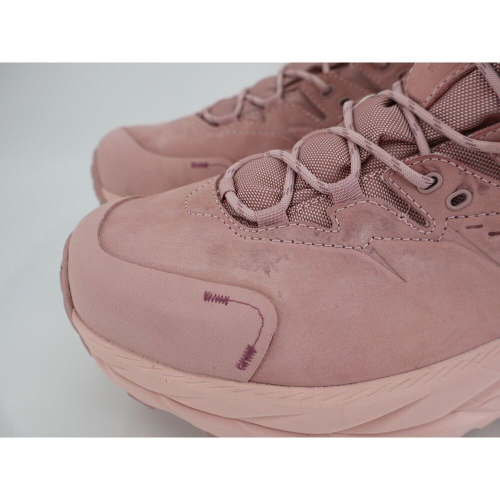 Hoka One One Kaha 2 Low GTX Hiking Shoes Unisex Pink Blush Size Women 13 Leather - Picture 7 of 14